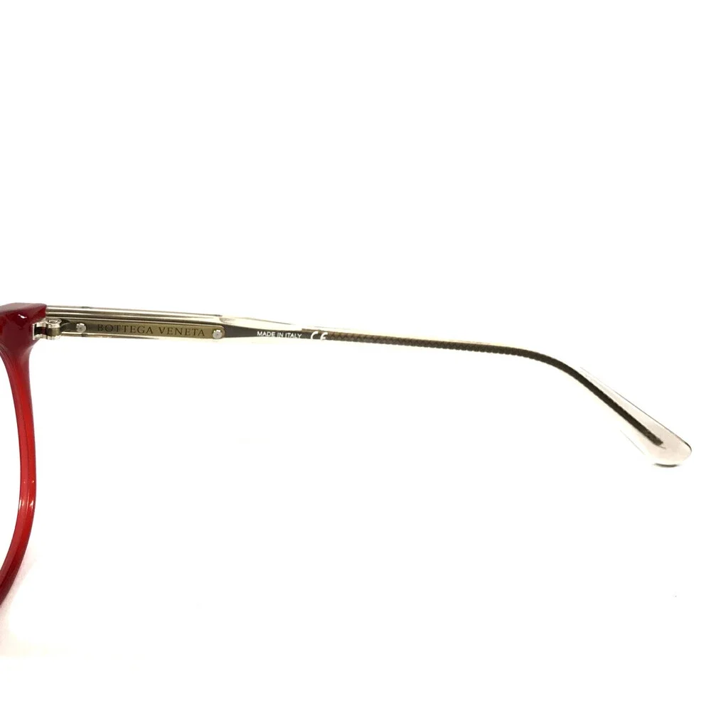 Bottega Veneta Eyeglasses Frames BV0081O 003 Matte Red Pink Gunmetal 50-18-145